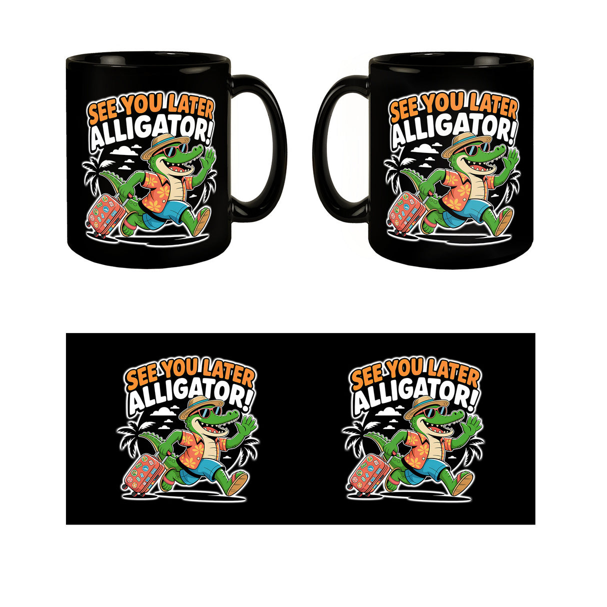 See you later alligator! Tasse mit lustigem Krokodil