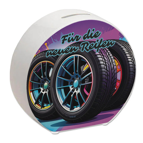 Für die neuen Reifen Spardose