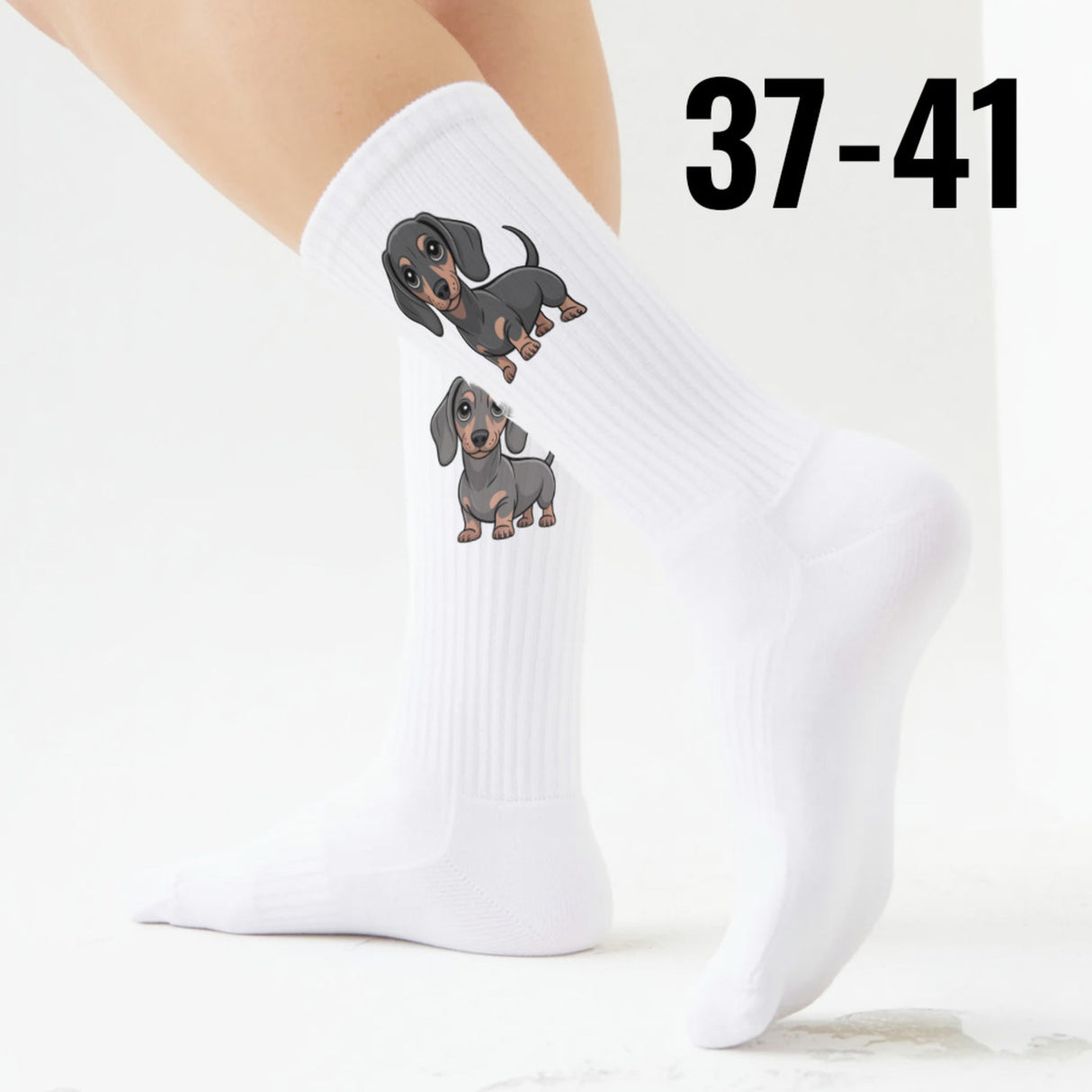 epicsocks Dackelliebe Graue Dackel Socken in 37-41 im Paar