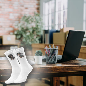epicsocks Dackelliebe Dunkelgrauer Dackel Socken in 37-41 im Paar