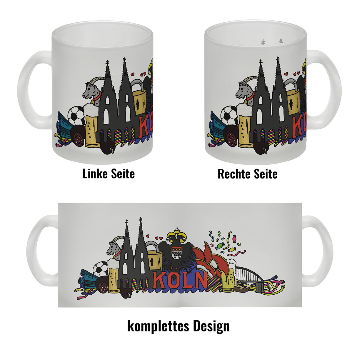 Wimmelgrafik Köln Kaffeebecher