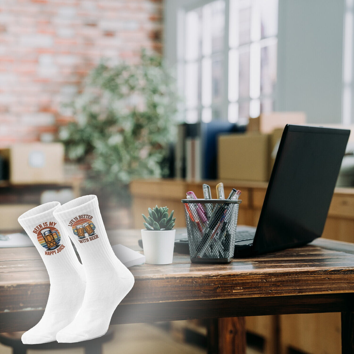 epicsocks Crafty Cheers Sonnenuntergang Socken in 37-41 im Paar