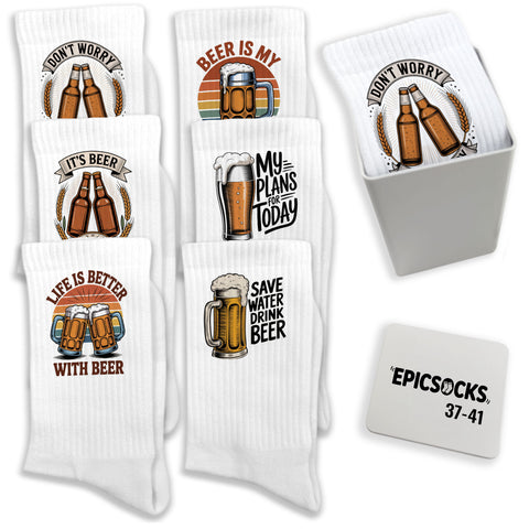 epicsocks Crafty Cheers Socken in 37-41 im 6er Set in Geschenkdose im 6er Set in Geschenkbox