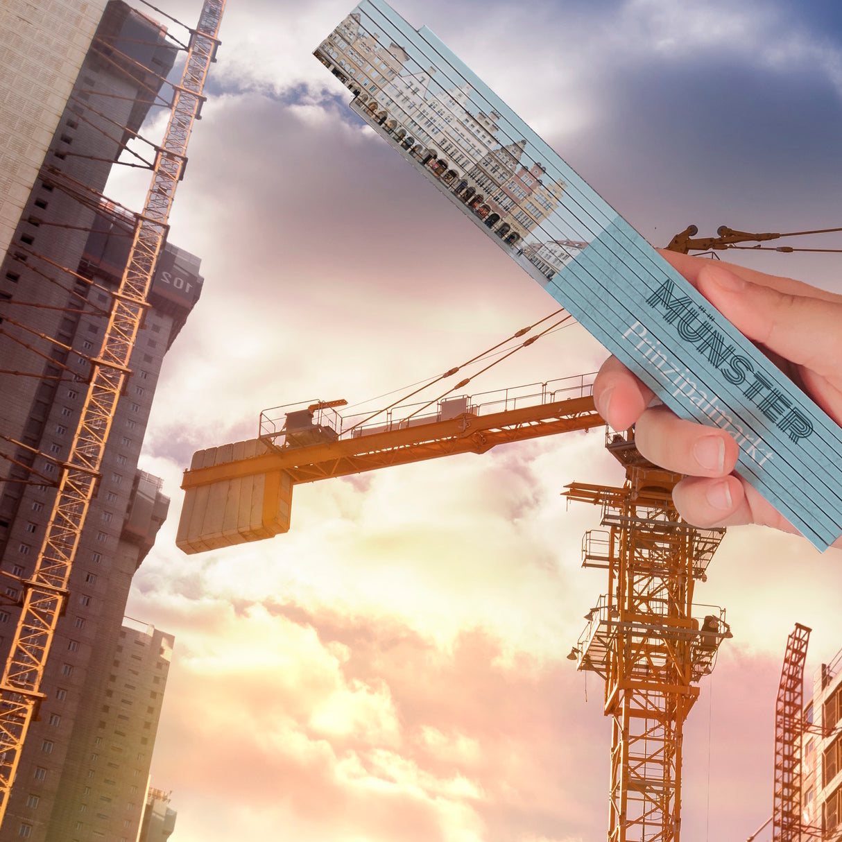 streetline Münster Prinzipalmarkt Meterstab aus Holz