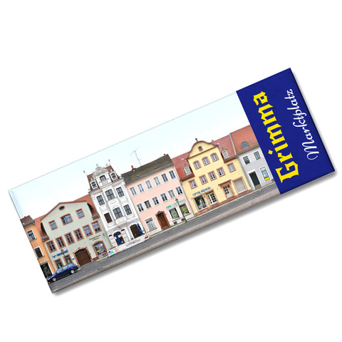 streetline Grimma Marktplatz Panorama Souvenir Magnet