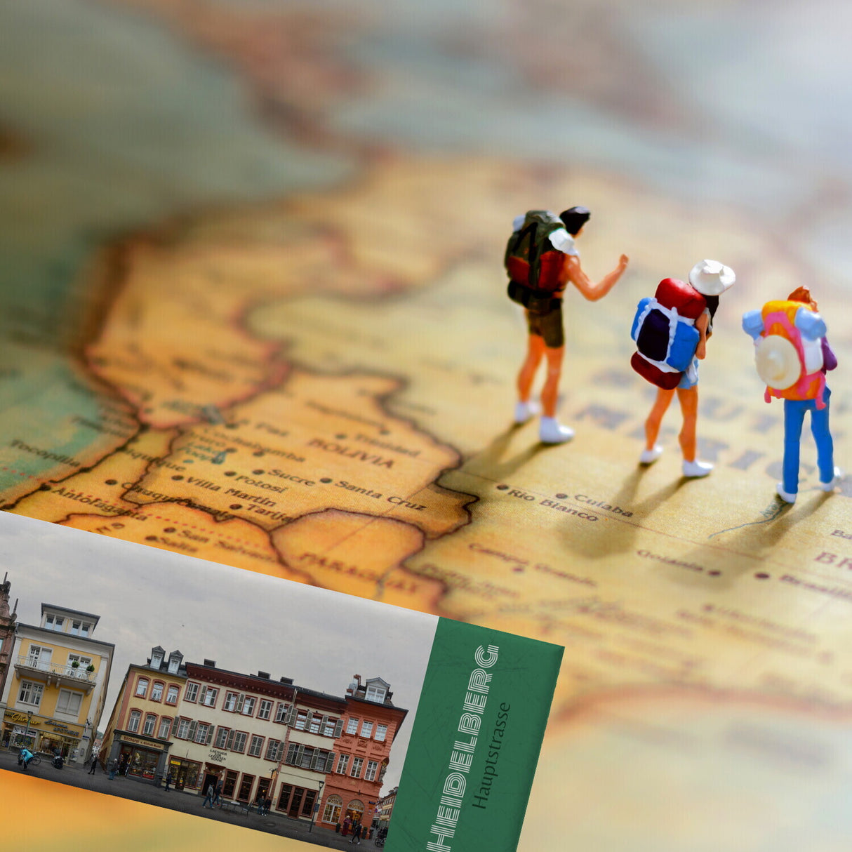 streetline Heidelberg Hauptstrasse Panorama Souvenir Magnet