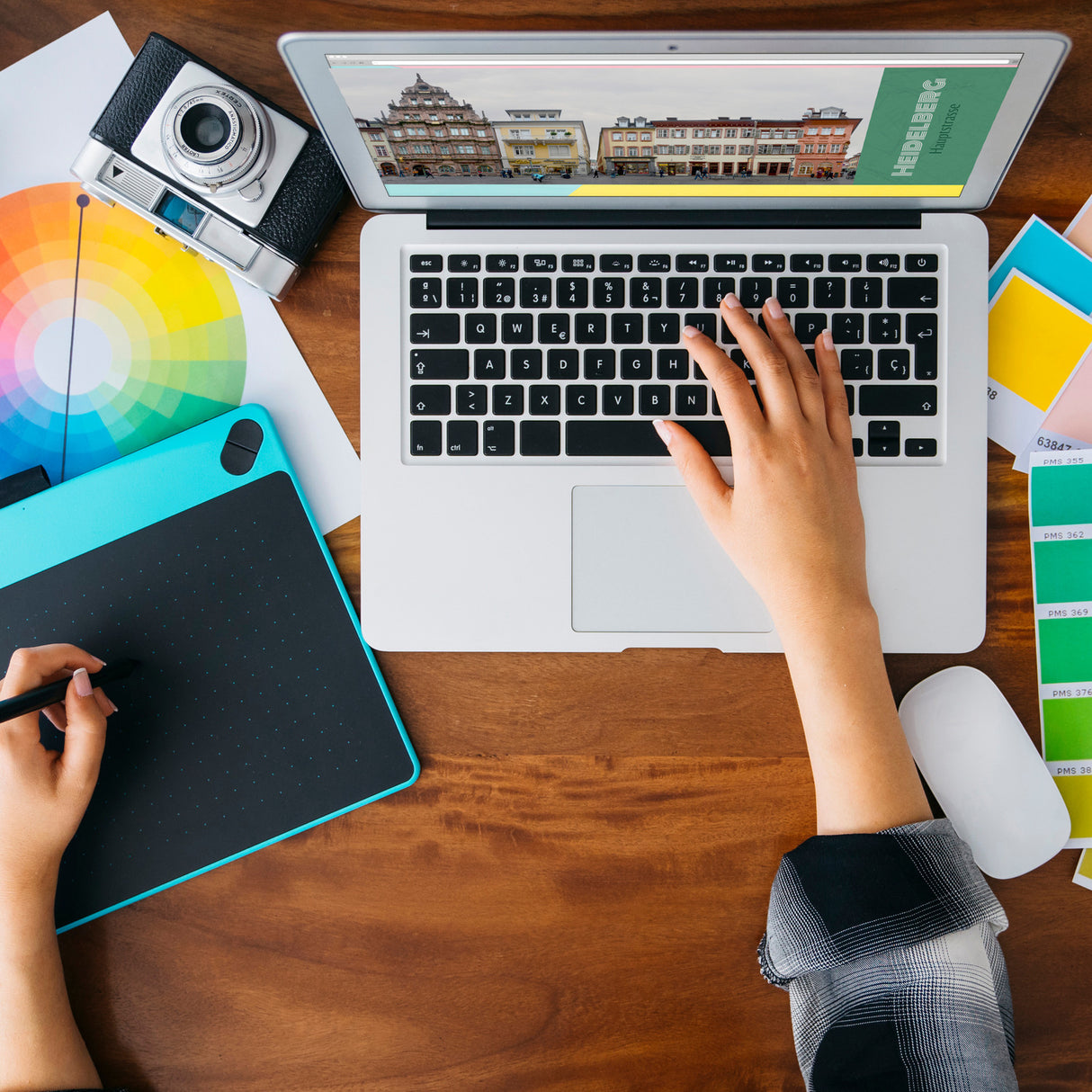 streetline Heidelberg Hauptstrasse Panorama Souvenir Magnet