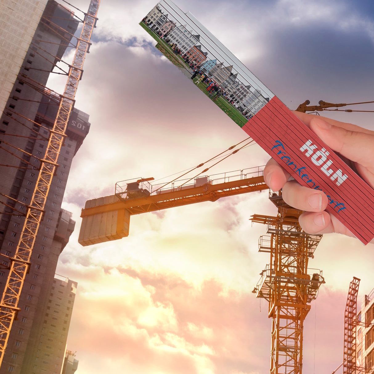 streetline Köln Frankenwerft Meterstab aus Holz