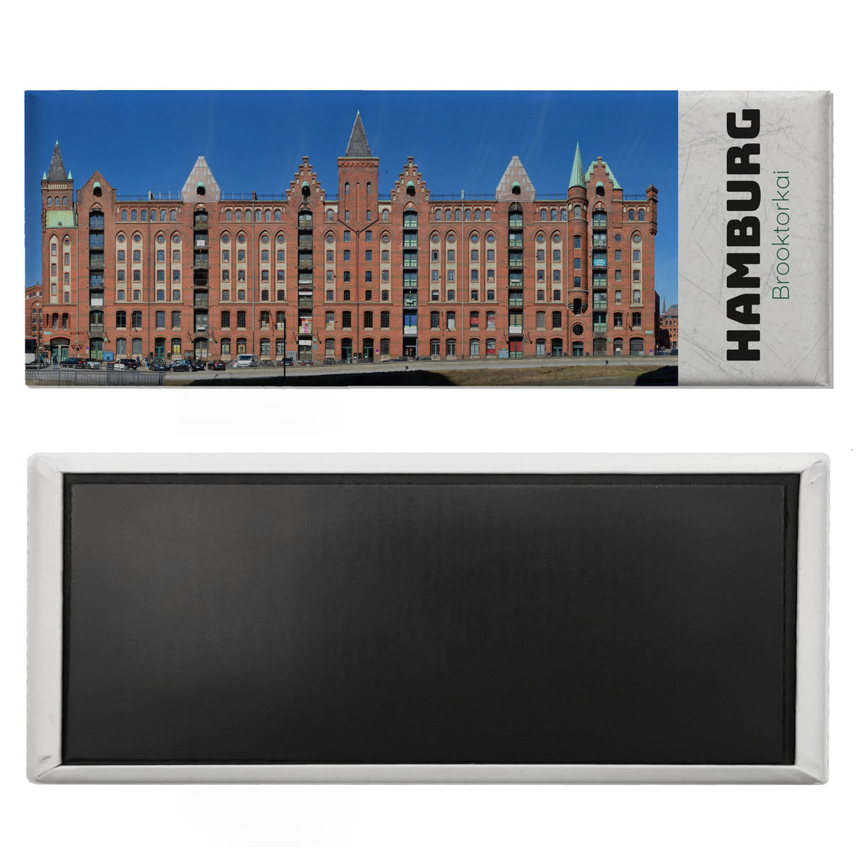 streetline Hamburg Brooktorkai Panorama Souvenir Magnet