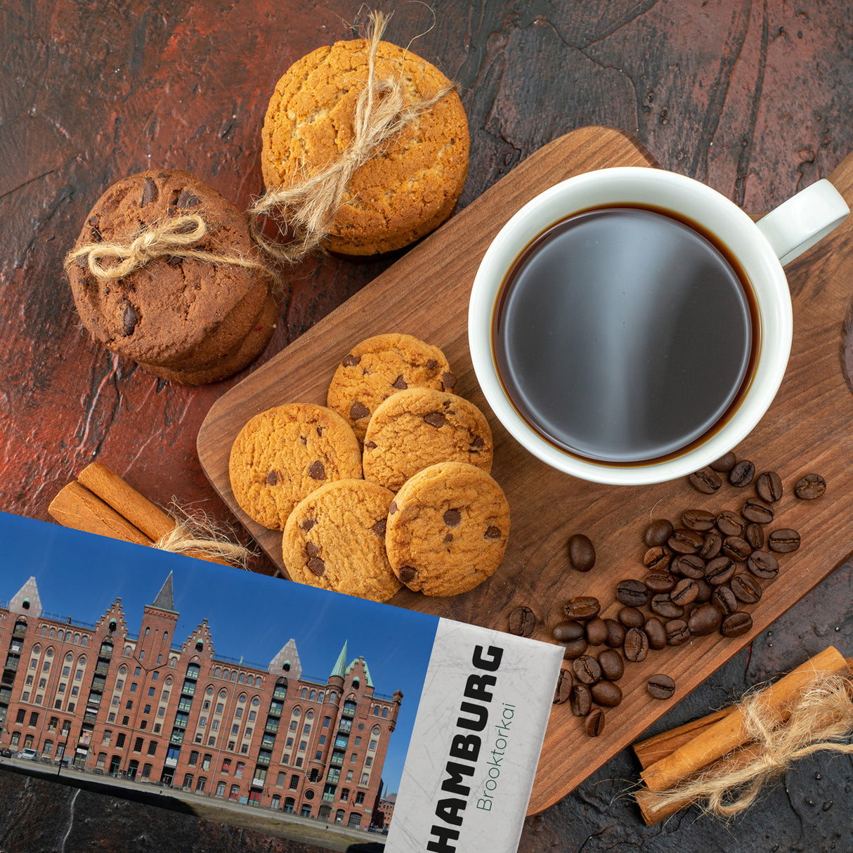 streetline Hamburg Brooktorkai Panorama Souvenir Magnet
