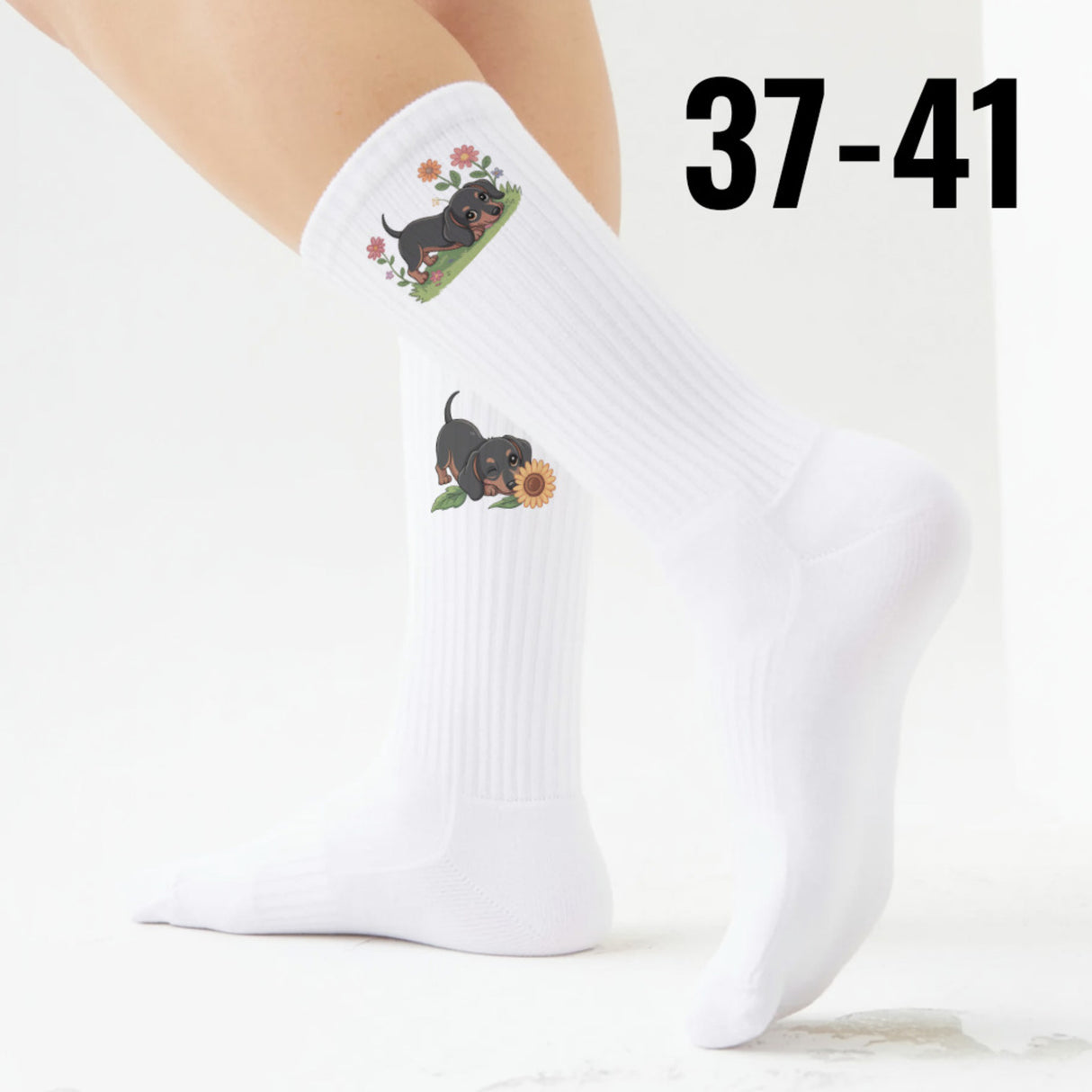 epicsocks Dackel Dreams Blumen Socken in 37-41 im Paar