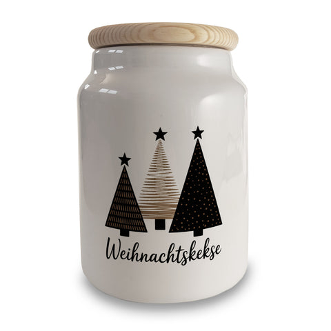 Weihnachtsbäume Weihnachtskekse Keksdose