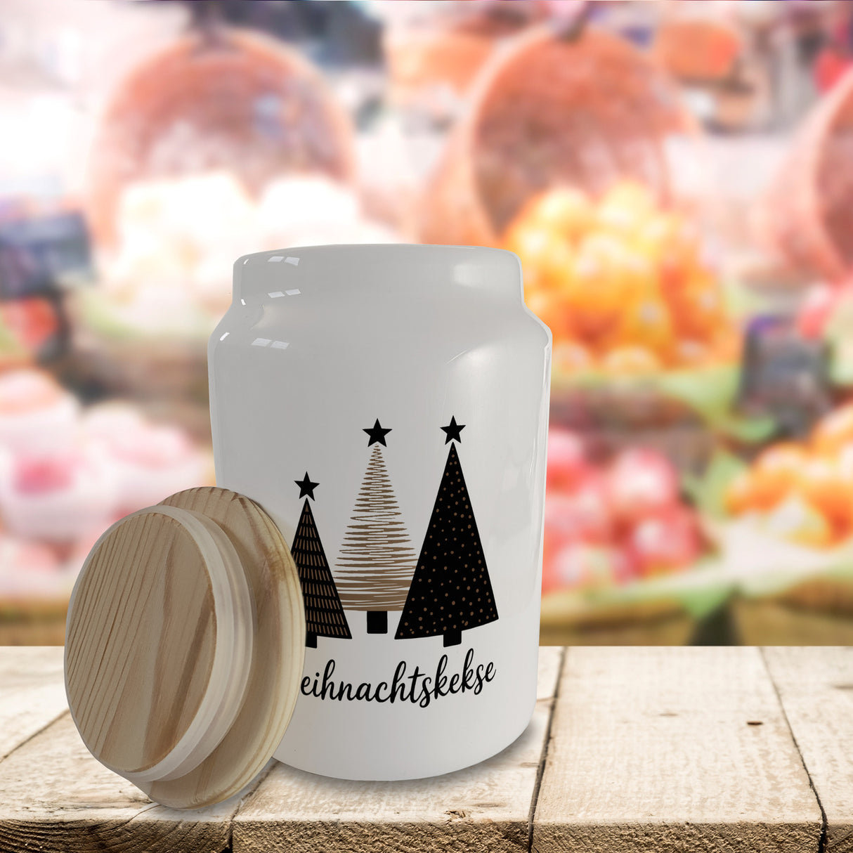 Weihnachtsbäume Weihnachtskekse Keksdose