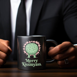 Hinterteil Weihnachtsmuffel Merry Kissmyass Tasse Weihnachten