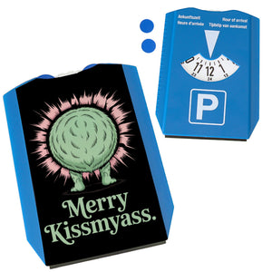 Hinterteil Weihnachtsmuffel Merry Kissmyass Parkscheibe Weihnachten