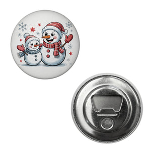 Cartoon Schneemänner Schneeflocken Magnet