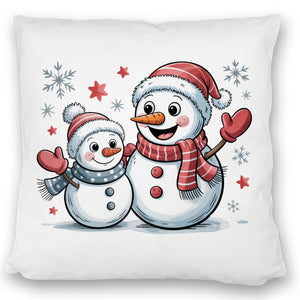 Cartoon Schneemänner Schneeflocken Kissen