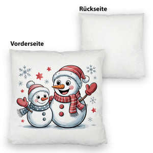 Cartoon Schneemänner Schneeflocken Kissen