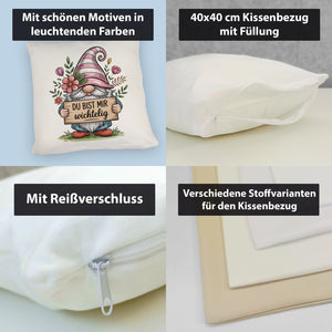 Du bist mir wichtelig Kissen für Pflanzenfreunde und Wichtelfans