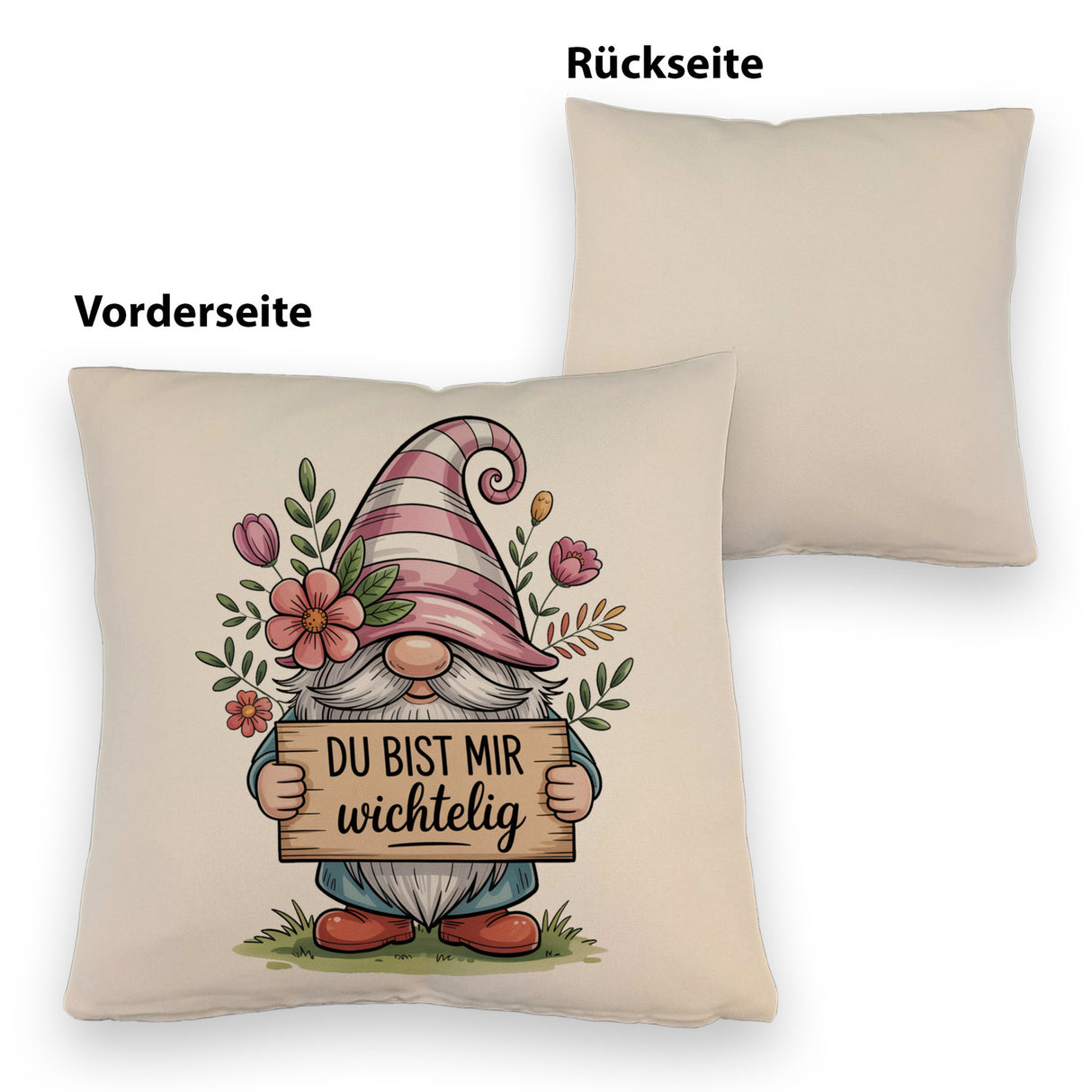 Du bist mir wichtelig Kissen für Pflanzenfreunde und Wichtelfans