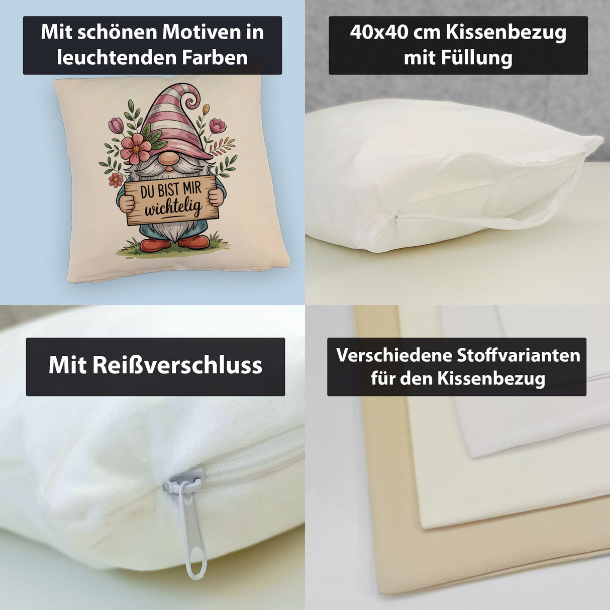 Du bist mir wichtelig Kissen für Pflanzenfreunde und Wichtelfans