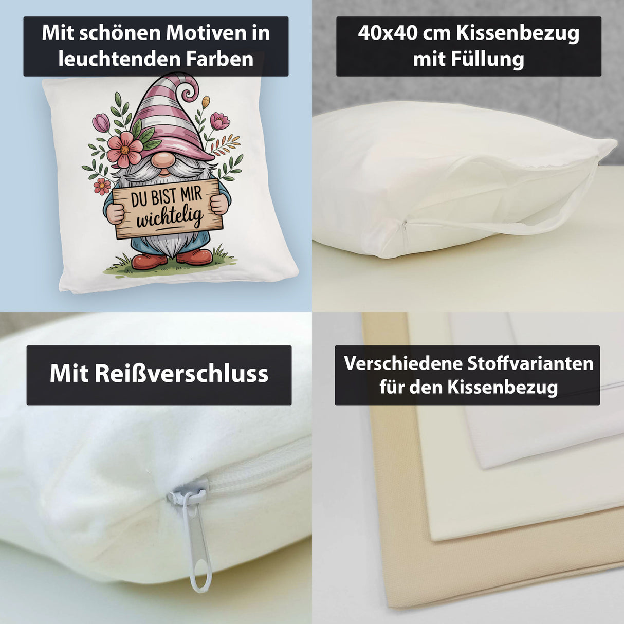 Du bist mir wichtelig Kissen für Pflanzenfreunde und Wichtelfans