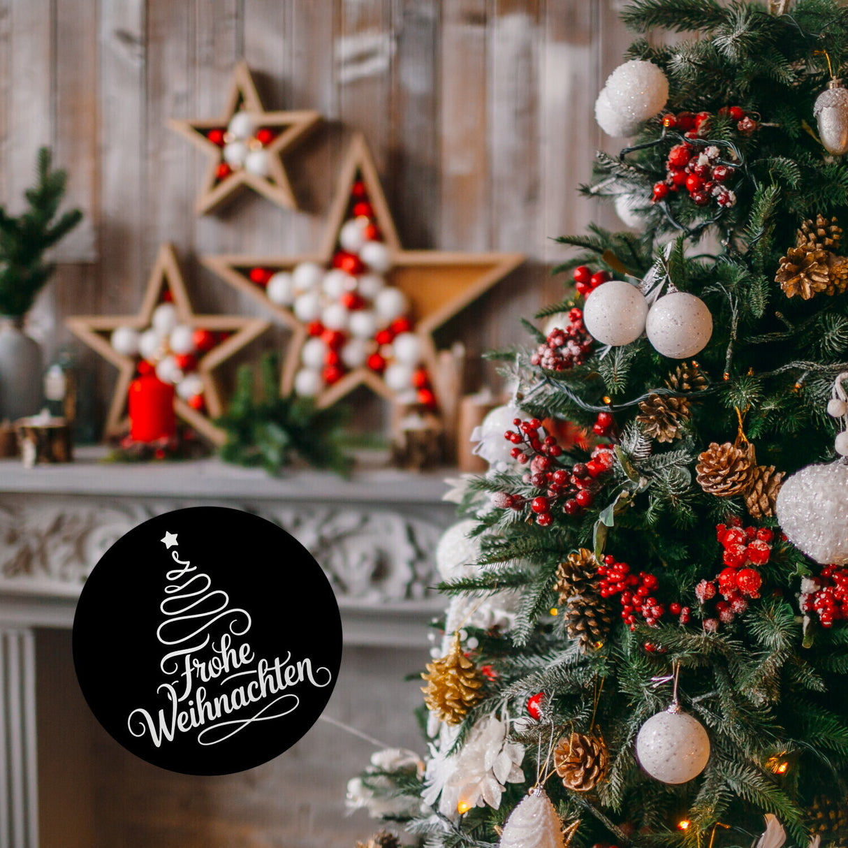 Minimalistischer Weihnachtsbaum Frohe Weihnachten Magnet