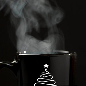 Minimalistischer Weihnachtsbaum Frohe Weihnachten Kaffeebecher