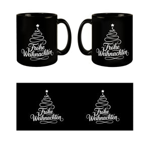 Minimalistischer Weihnachtsbaum Frohe Weihnachten Kaffeebecher
