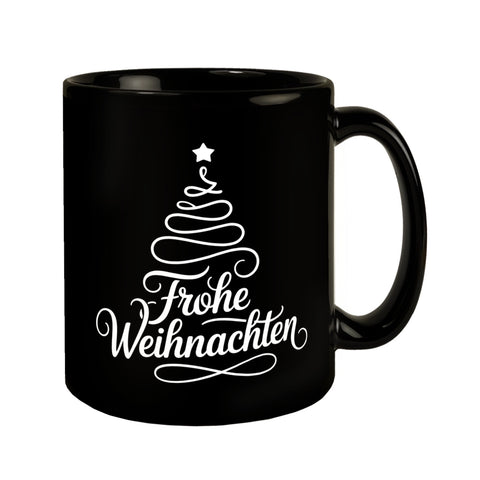 Minimalistischer Weihnachtsbaum Frohe Weihnachten Kaffeebecher