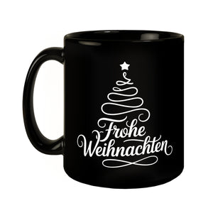 Minimalistischer Weihnachtsbaum Frohe Weihnachten Kaffeebecher