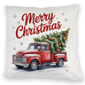 Merry Christmas Kissen mit Rotem Truck und Weihnachtsbaum