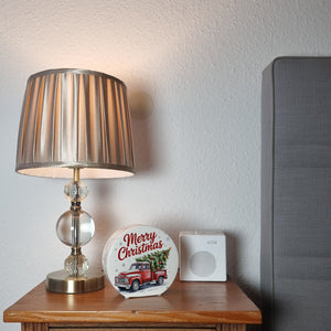 Merry Christmas Spardose mit Rotem Truck und Weihnachtsbaum