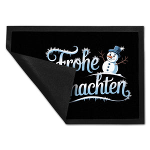 Frohe Weihnachten mit Schneemann Fußmatte in 35x50 cm