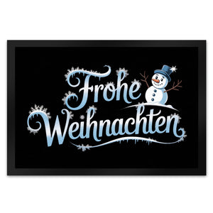 Frohe Weihnachten mit Schneemann Fußmatte in 35x50 cm
