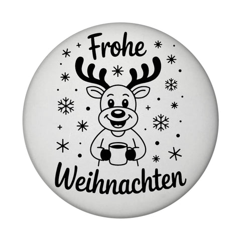 Frohe Weihnachten Cartoon Rentier Magnet