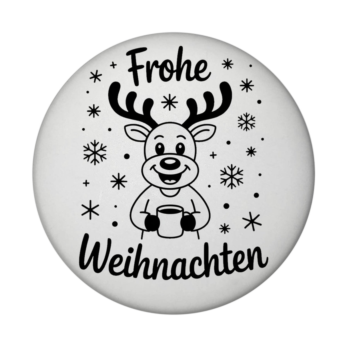 Frohe Weihnachten Cartoon Rentier Magnet