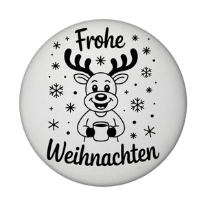 Frohe Weihnachten Cartoon Rentier Magnet