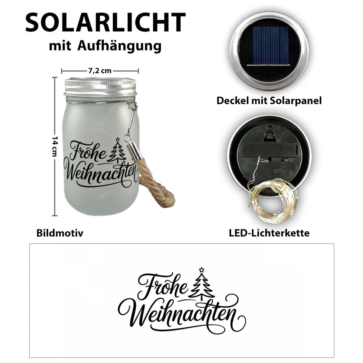Weihnachtsbaum Solarlicht frohe Weihnachten