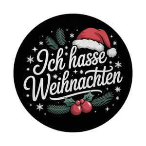 Ich hasse Weihnachten Magnet mit Weihnachtsmannhut
