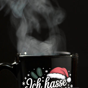 Ich hasse Weihnachten Tasse mit Weihnachtsmannhut