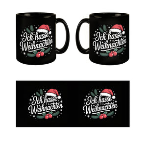Ich hasse Weihnachten Tasse mit Weihnachtsmannhut