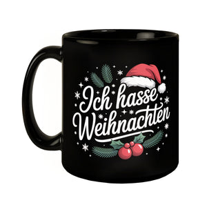Ich hasse Weihnachten Tasse mit Weihnachtsmannhut