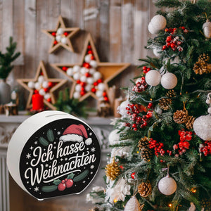Ich hasse Weihnachten Spardose mit Weihnachtsmannhut