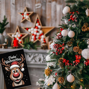 Rentier Nase Frohe Weihnachten Souvenir Souvenir Magnet