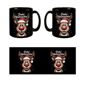 Rentier Nase Frohe Weihnachten Souvenir Kaffeebecher