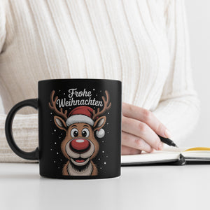 Rentier Nase Frohe Weihnachten Souvenir Kaffeebecher