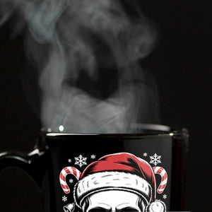 Totenkopf Weihnachtsmann Tasse - Ich hasse Weihnachten