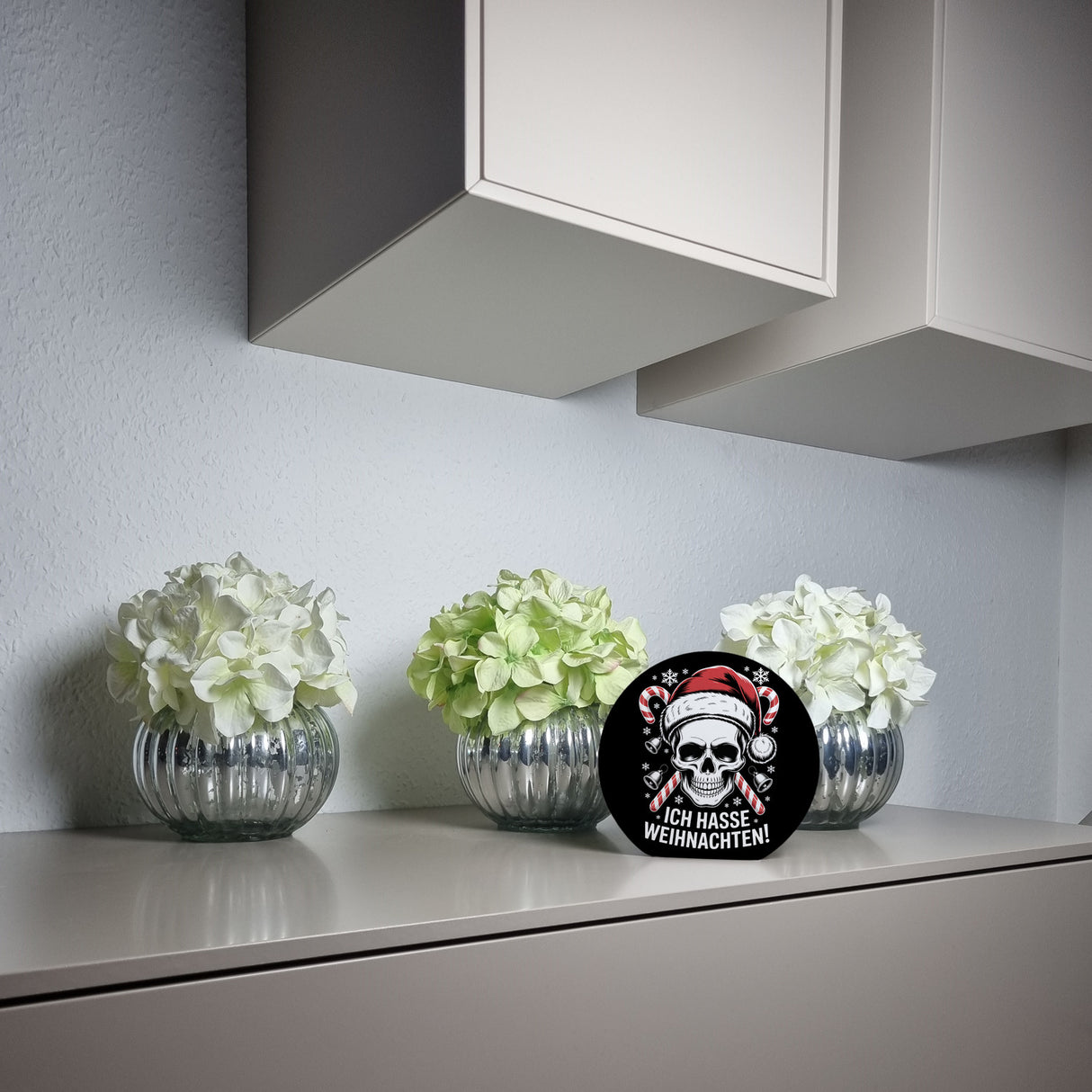 Totenkopf Weihnachtsmann Spardose - Ich hasse Weihnachten