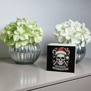 Totenkopf Weihnachtsmann Spardose - Ich hasse Weihnachten